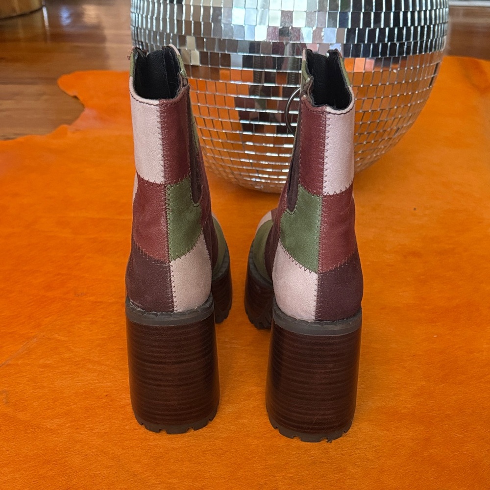 Dolls Kill Multicolor Patchwork Platform Boots - image 4